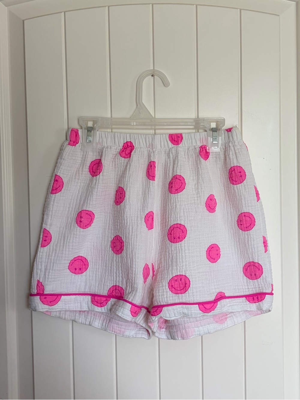 smiley pajama shorts